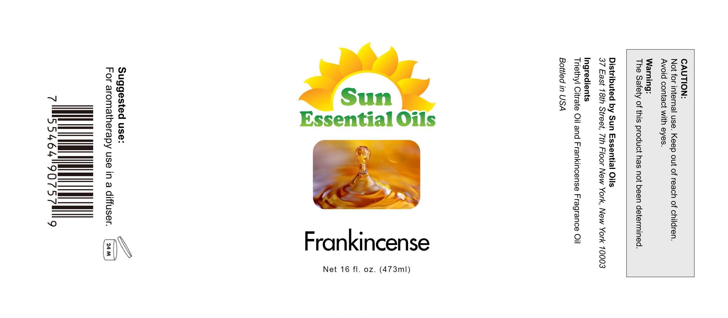 Sun Essential Oils 16oz Frankincense Essential Oil for Diffuser, Soaps & Lotions - Bulk Pure Frankincense Aromatherapy Oil