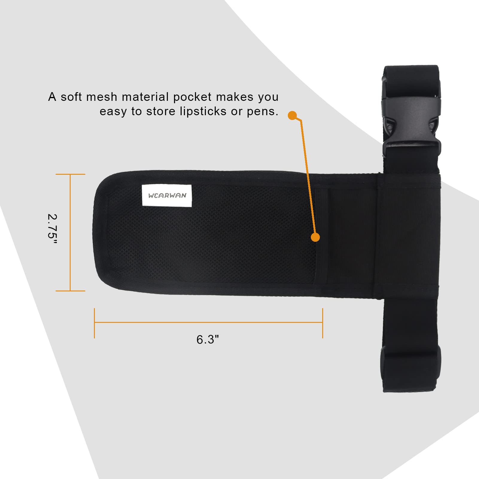 WEARWAN Massage Oil Holster, Adjustable and Durable Massage Holster,Bag only, Bottle not Included (1B-Black)