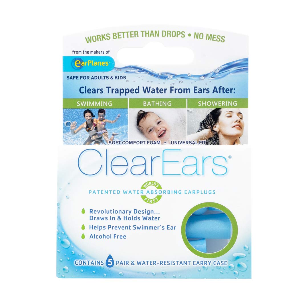 ClearEars Water Removing Earplugs 3 Pack Value Pack (30 Count)