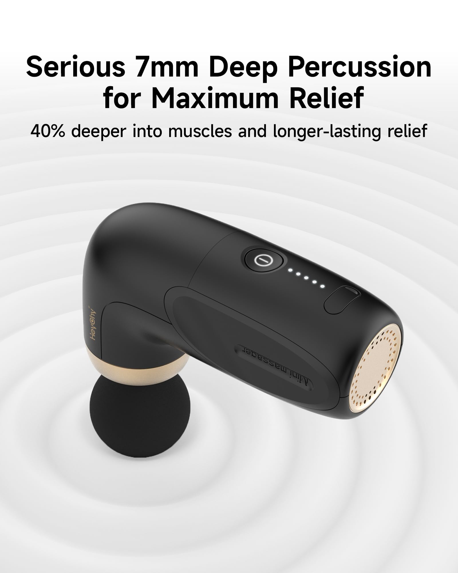 HEYCHY A1 Super Mini Massage Gun, Percussion Deep Tissues Muscle Massager, Travel Massage Gun, Compact Sports Massager, Portable