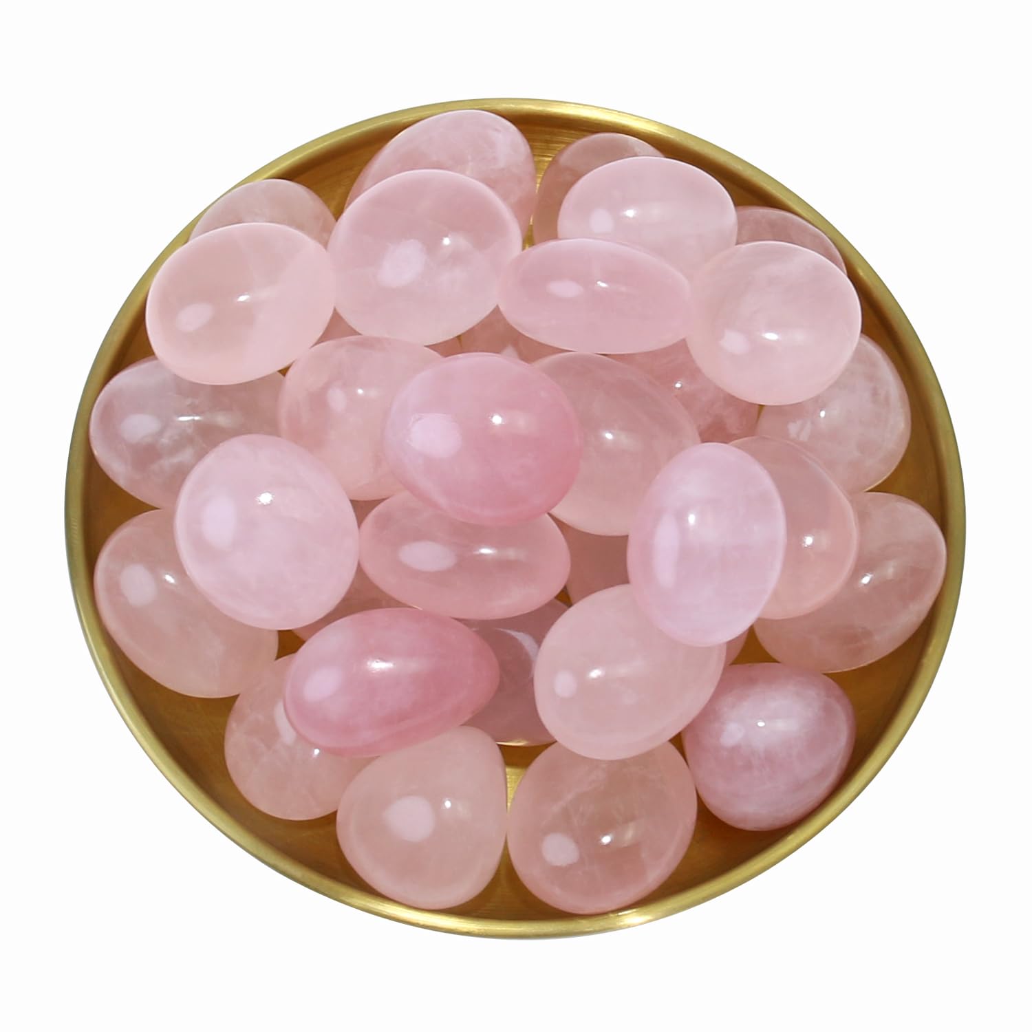 Tumbled Polished Natural Rose Quartz Stones, Crystals and Healing Stones Quartz Bulk for Wicca, Reiki, Healing Energy, Chakra St