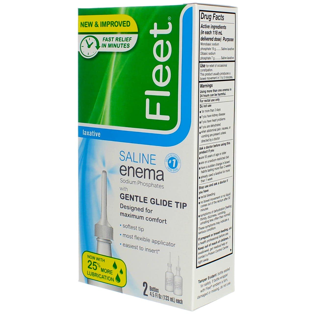 Fleet Saline Enema - Twin Pack (4.5 fl oz)