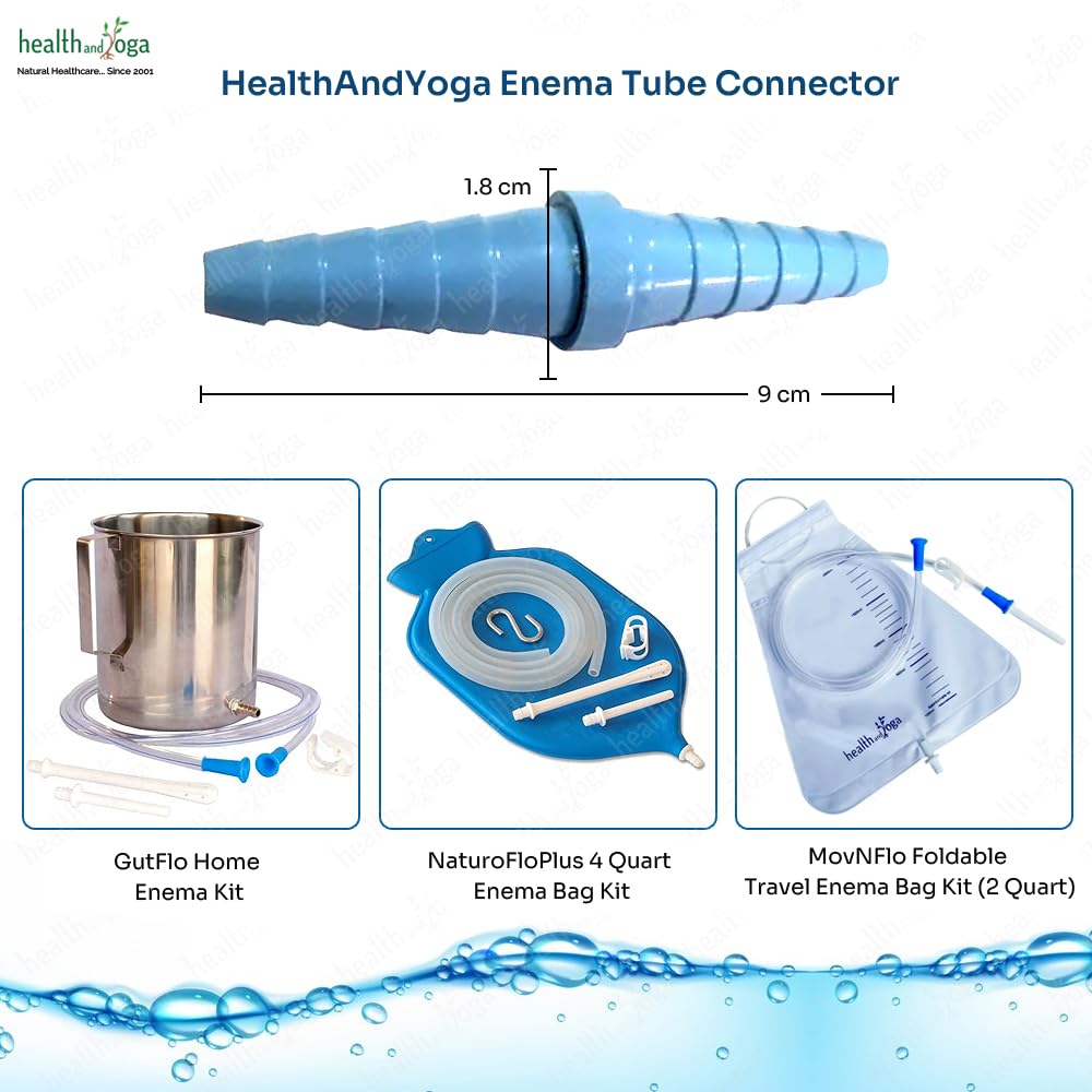 SoulGenie HealthAndYoga Enema Tube Connector- Gradual Step Ridges to Join Different Width - 8mm to 16mm Diameter Hoses - Enema S