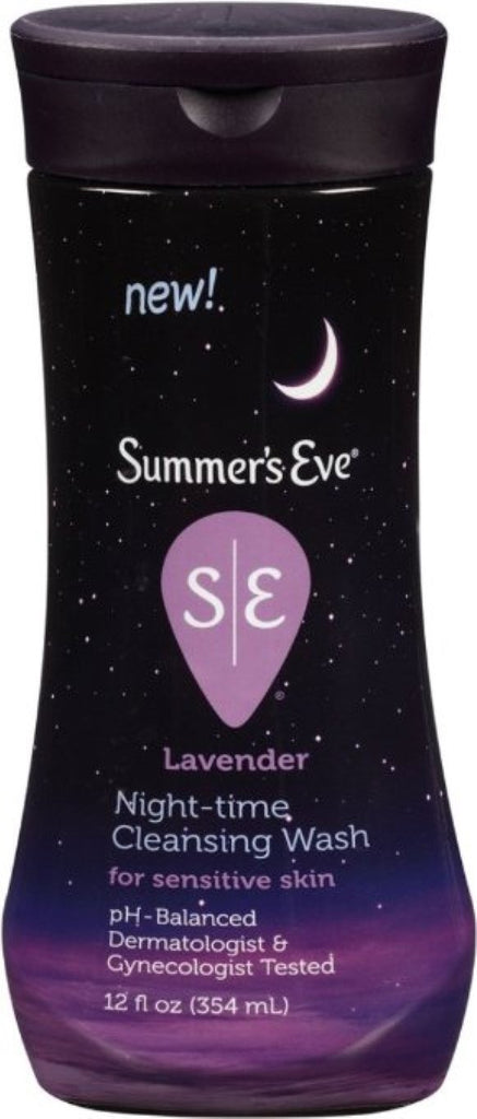 Summer's Eve Lavender Night-time Daily Refreshing Feminine Wash, Removes Odor, pH balanced, 12 fl oz. (Pack of 1)