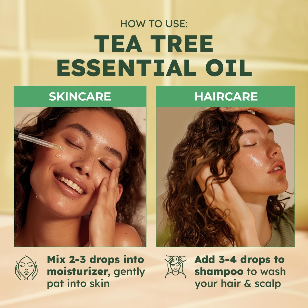 KUKKA essential oils 100% Pure & Natural Tea Tree Oil for Skin, Hair, Toenails, Aromatherapy, & Soap Making Scent (4 fl oz/118 m