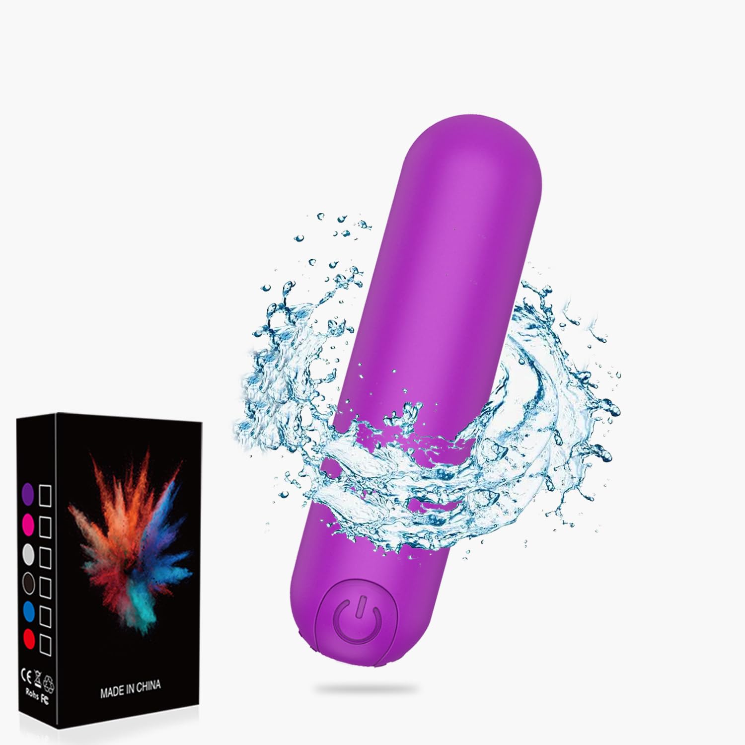 BTHF Personal 10 Modes Handheld Massage Stick Tool Waterproof and Quiet 10 Modes Portable Travel (Purple)