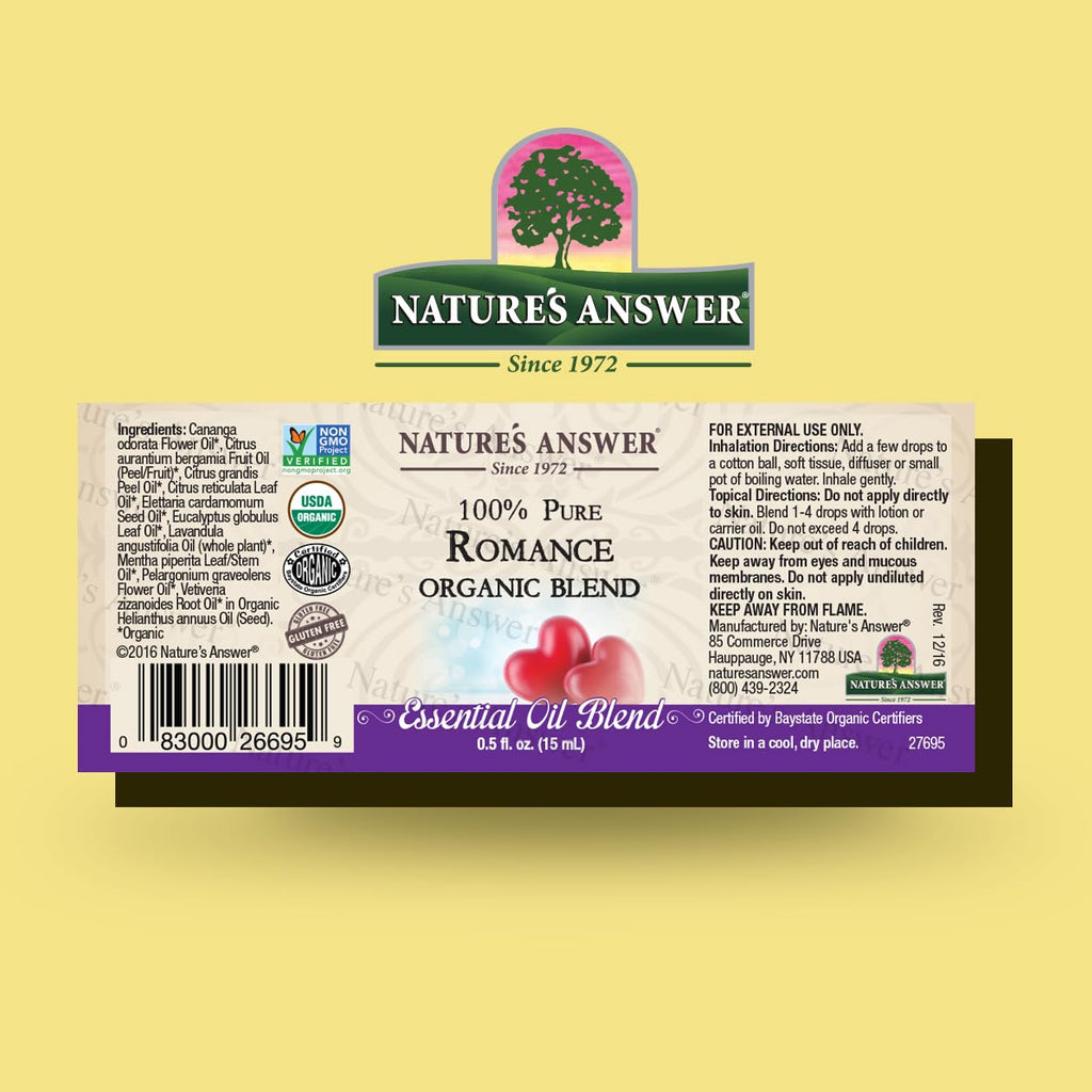 Natures Answer 100% Pure Organic Essential Oil Blend, 0.5-Ounce, Romance