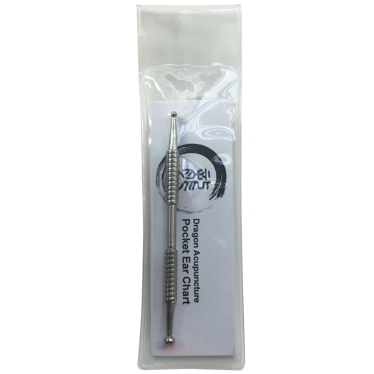 Dual Head Tip Acupuncture Ear and Body Point Probe Pocket Ear Chart and Pouch