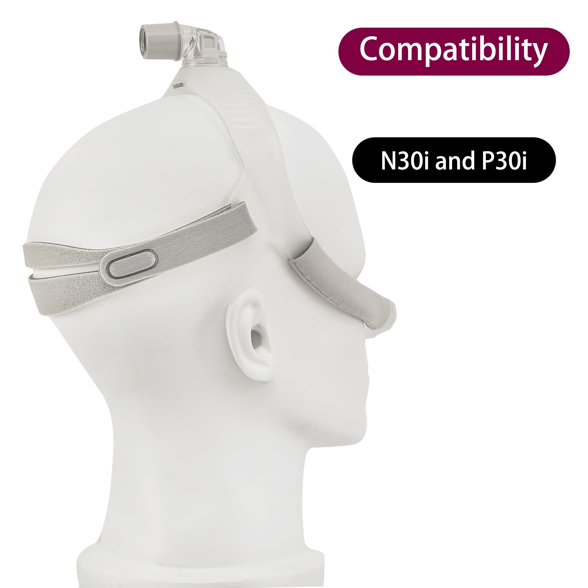 ULSEIGN 3 PCS Replacement Headgear Strap Compatible with Resmed AirFit N30i/P30i CPAP Nasal Pillows Mask