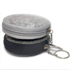 2PCS INVODA Portable Pill Box Storage Bag Soft Felt Zipper Pouch to Protect Medicine Cases from Breakage & Scattering Light Gray