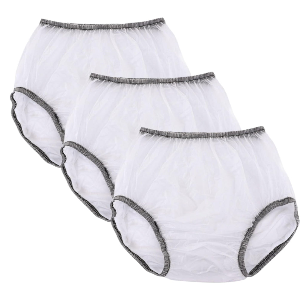 Adult Waterproof Pull-On Incontinence Pants Fits (42-52) - Soft Vinyl Cover Underwear to Wear Over Diapers, Pads or Briefs - Lea