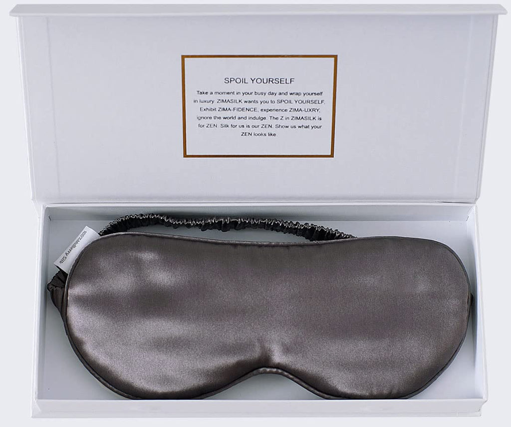 ZIMASILK 100% 22 Momme Mulberry Silk Sleep Mask for Sleeping, Filled with Premium Mulberry Silk, Softest & Breathable Silk Eye S