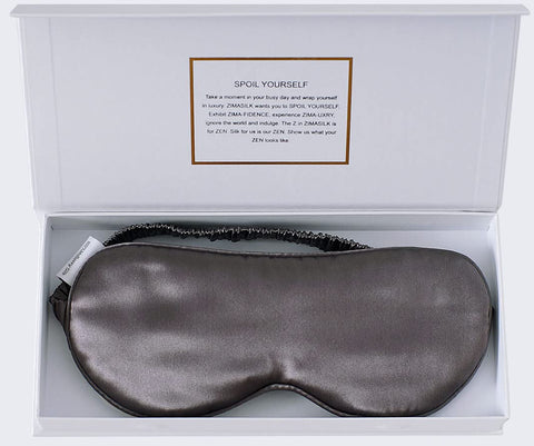 ZIMASILK 100% 22 Momme Mulberry Silk Sleep Mask for Sleeping, Filled with Premium Mulberry Silk, Softest & Breathable Silk Eye S
