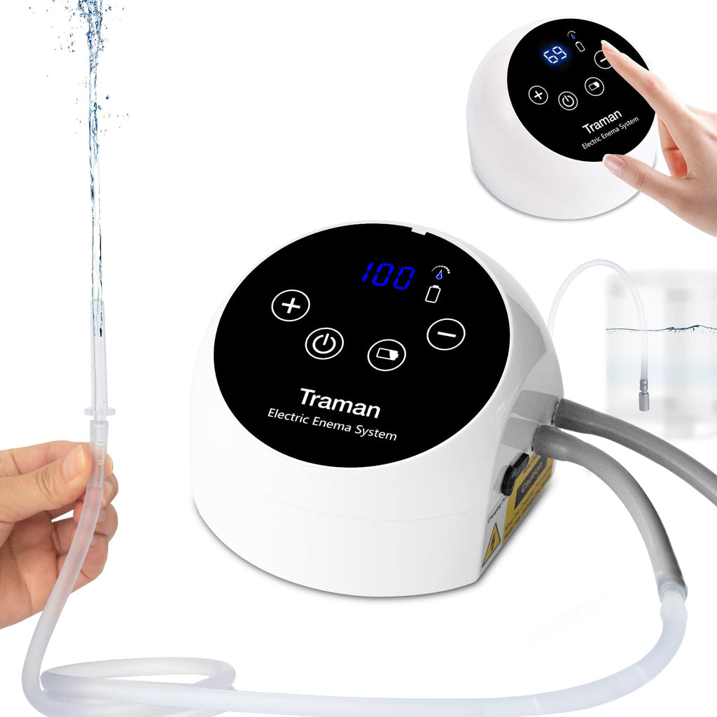 TRAMAN-Enema-Kit, Detox-Enemas for Colon-Cleanse for Women Men, Coffee Enema Coffee-Organic Cleanse Kit, Electric Water Flow Spe