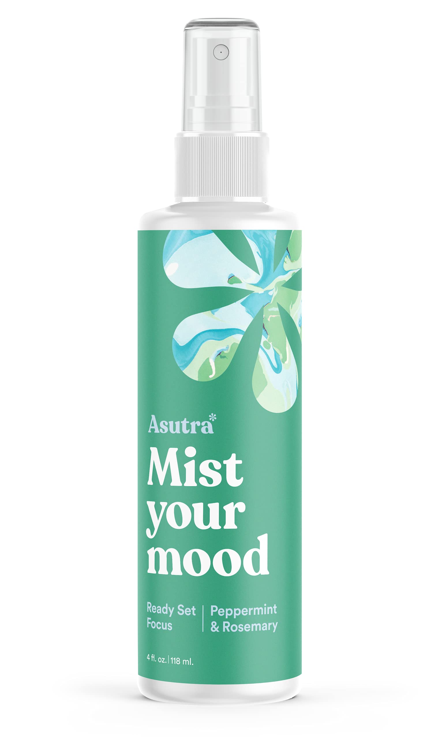 ASUTRA Multi-Use Essential Oil Aromatherapy Spray (Peppermint & Rosemary), 4 fl oz - Mist for Face, Body, Rooms & Linens - Car, 