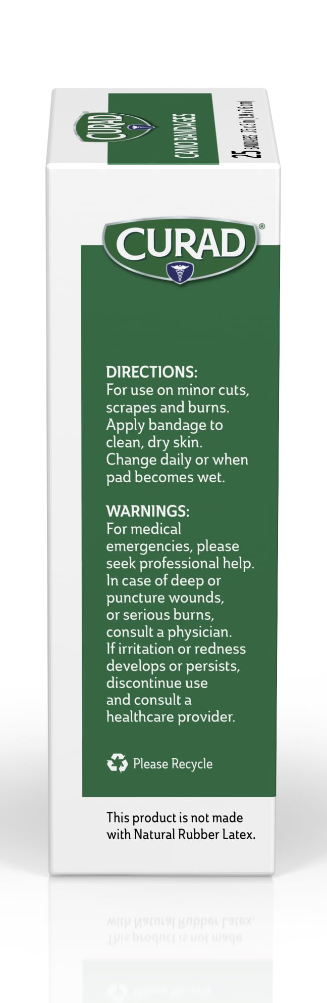 CURAD Green Camo Flex-Fabric Adhesive Bandage, 3/4 x 3, 25 Count
