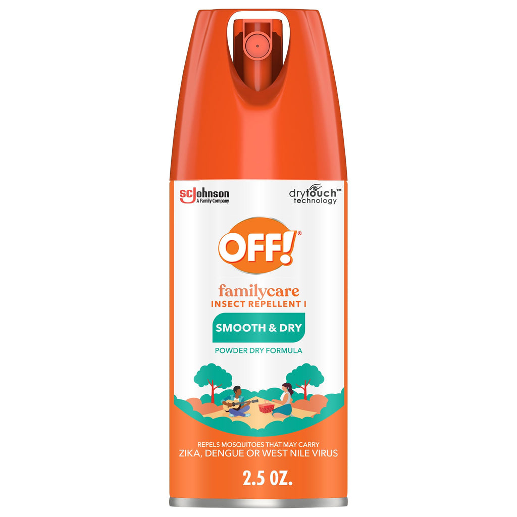 Off! Family Care Travel Size Mosquito & Tick Repellent Aerosol, Smooth & Dry Bug Spray for The Beach, Backyard, Picnics and More