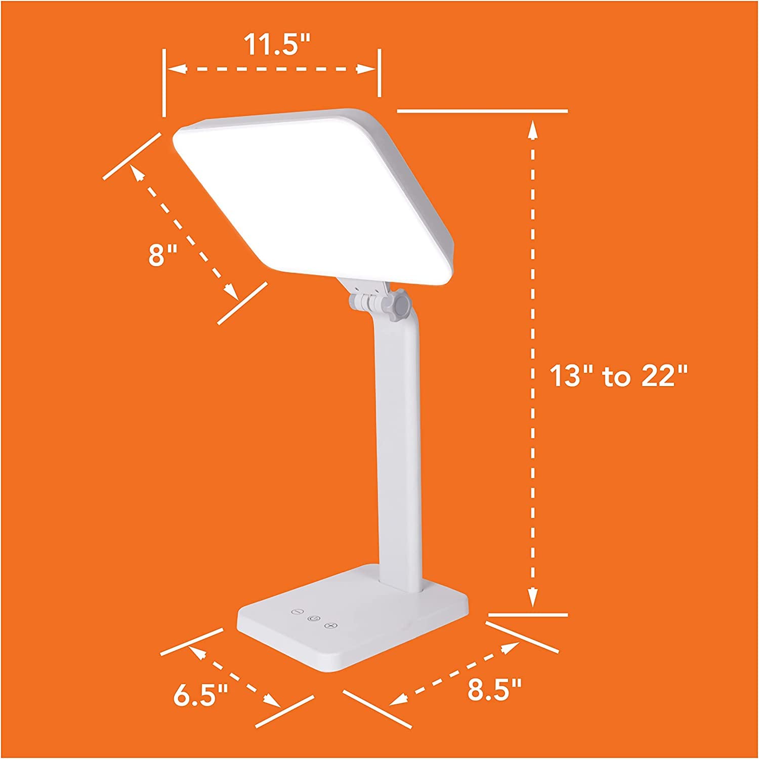 Theralite Aura Bright Light Therapy Lamp - 10,000 LUX LED - Sun Lamp Mood Light to Fight Low Energy and Sunlight Deprivation, Wh