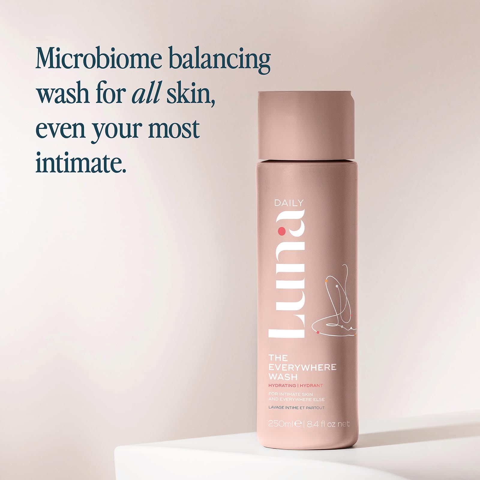 Luna Daily Hydrating Feminine Wash, Soft Cotten Scent | pH-Balanced Body Wash for Sensitive Skin | Moisturizing Daily Cleanser w