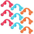 Liliful 9 Pcs 4 Point Massage Tools Christmas Gift Office Gift Small Hook Massager Handheld Palm Shaped Manual Back and Neck Mas