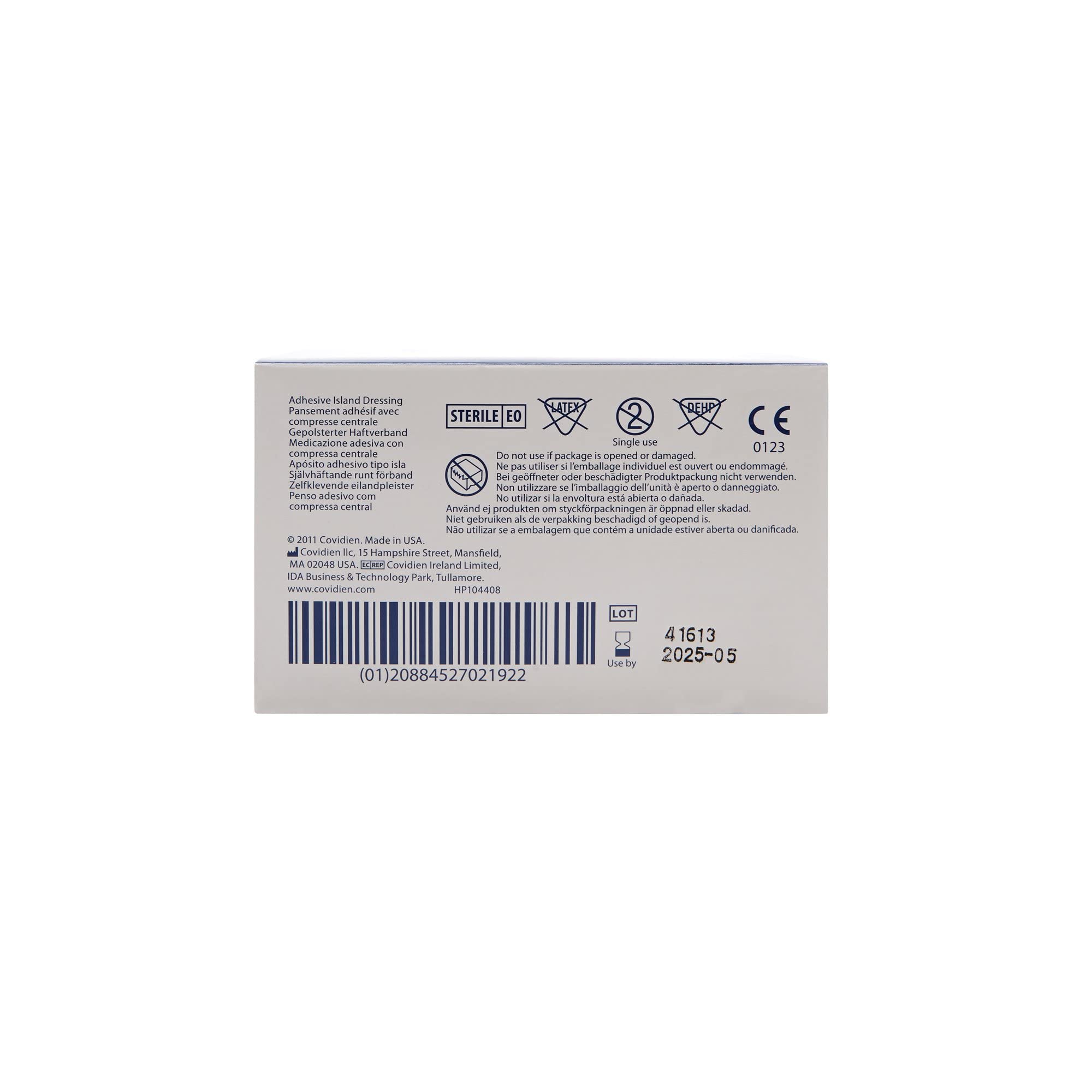 7539Lf Telfa Island Wound Dressing, Latex Free, Sterile Gauze 2 X 3-3/4, Adherent 50per Box. 7539Lf by