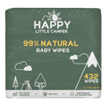 Happy Little Camper Natural Baby Wipes Unscented - Hypoallergenic & Chlorine-Free Wet Wipes with Aloe Vera, Chamomile and Pomegr