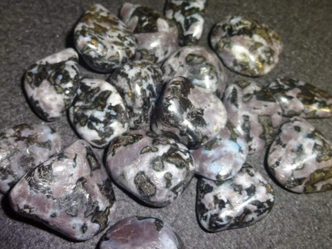 2pc Mystic Merlinite / Indigo Gabbro / Medium Tumbled & Polished / Natural Healing Crystal Gemstone Collectible , Display or Wra