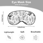 NOHSHE Leaves Sleep Eye Mask Hand Drawn Decorative Elements Silk Eye Mask Sleeping Soft Eye Shade Cover for Men Women Boy Girl A