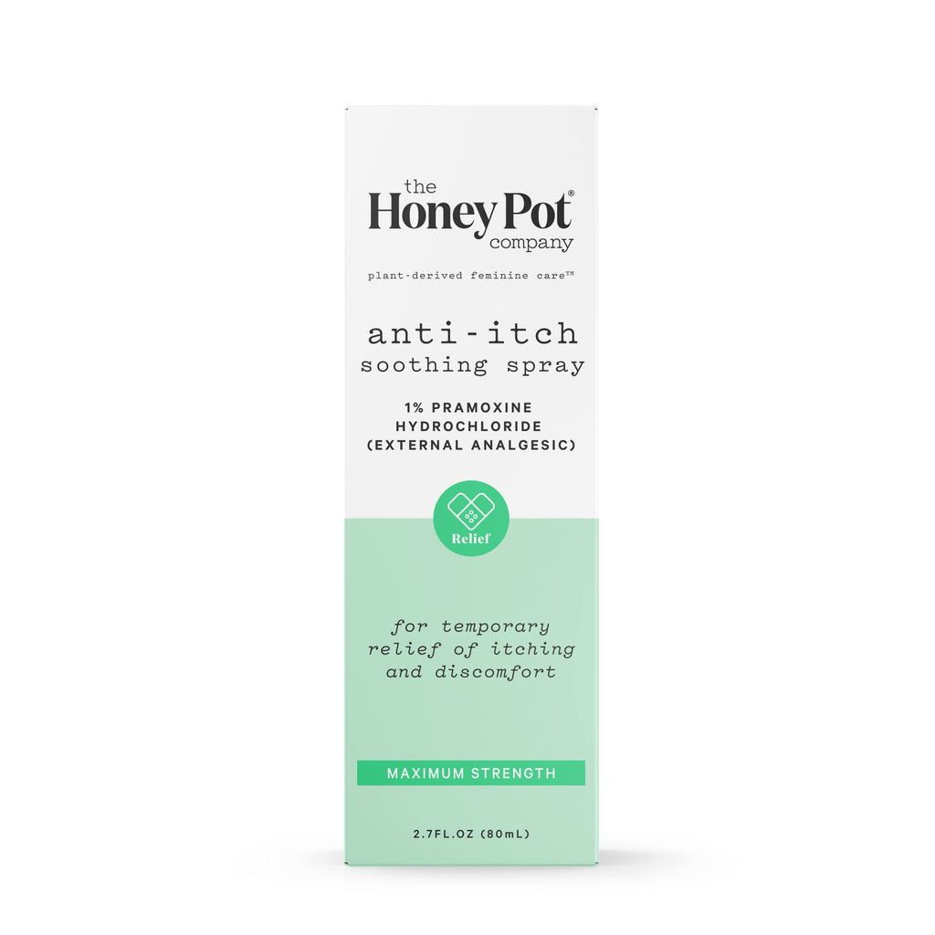 The Honey Pot Company - Feminine Anti-Itch Spray - at Home or On The Go Medicated to Relieve Itch and Irritation. Maximum Streng