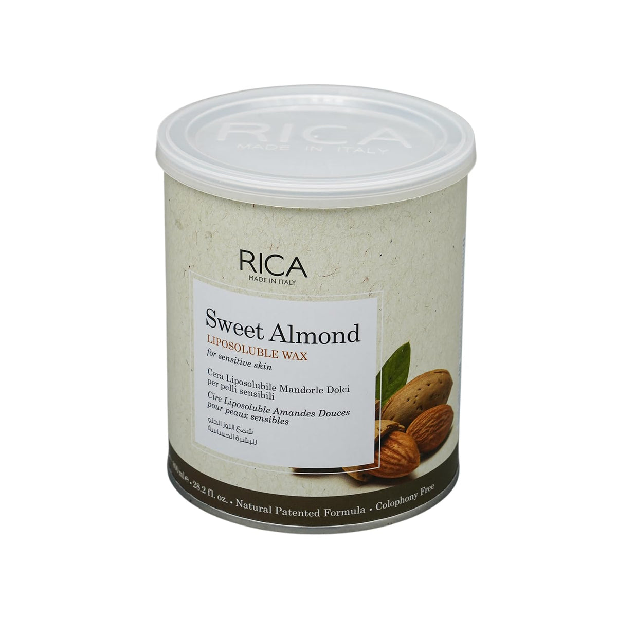Rica Sweet Almond Liposoluble Painless Hair Removal Wax For Men & Women| Quick & Easy Tan Removal Waxing For Sensitive Skin| 800