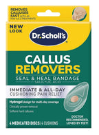 Dr. Scholls Callus Removers 4 Cushions - 4 Medicated Discs (Pack of 2)
