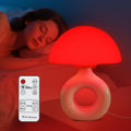 LemSen Red Light Lamp for Sleep, 670nm Deep Sleep Red Night Light - 4 Color and 5 Dimmable, Remote Control with 30-90min Timer, 