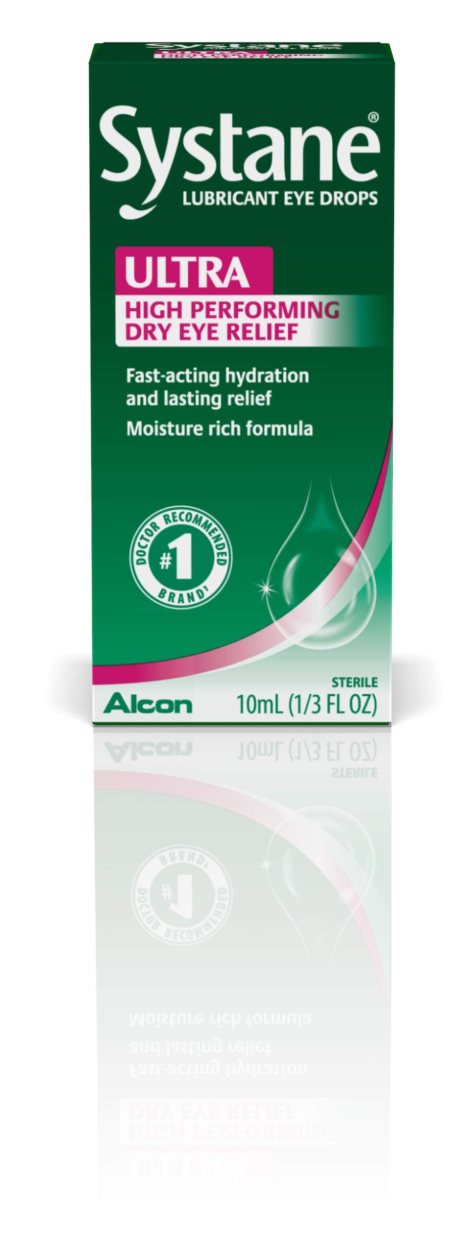 Systane Ultra Lubricant Eye Drops, Artificial Tears for Dry Eye, Single Pack, 10 ml
