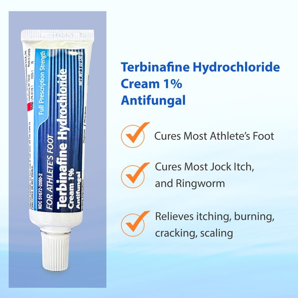 Terbinafine Hydrochloride AntiFungal Cream 1% (1 oz.)