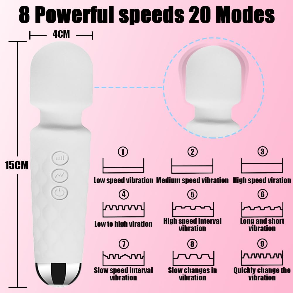 Portable Wireless Massager, Waterproof Rechargeable Body Massager, Fatigue Relieving Muscle Massager with Multiple Modes and Spe