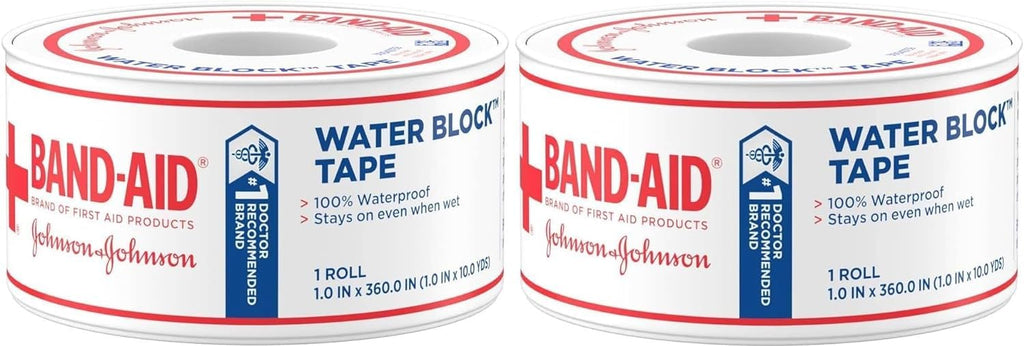 Band-Aid Heavy Duty Waterproof Tape 1 Inch x 10 Yards, Pack of 2