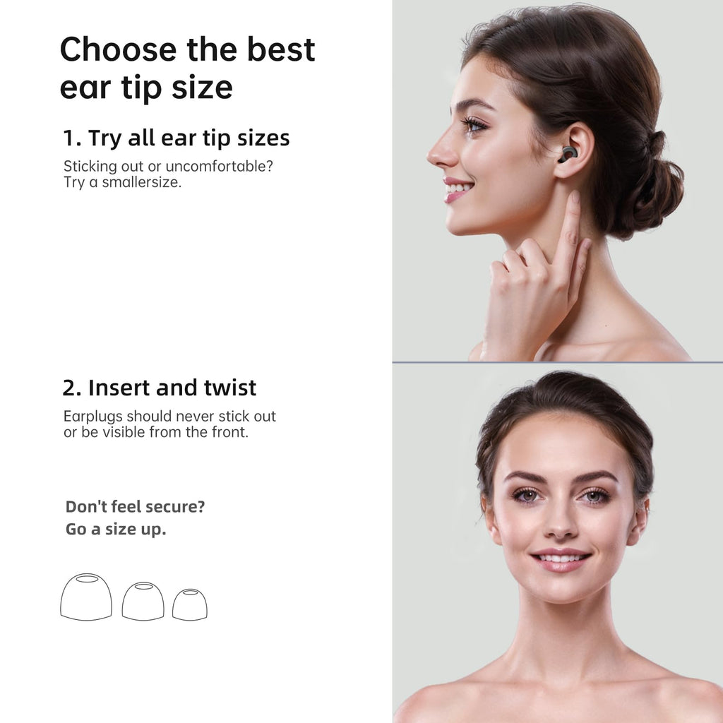 ???????????? Kinglucky Ear Plugs for Noise Cancelling, Ultra-Comfy Reusable Earplugs for Concerts, Sleep, Deep Focus, Travel, No