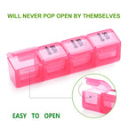 Sukuos Monthly Pill Organizer 28 Day, Large Moisture-Resistant Pill Box Cases with Dust-Proof Box and Clear Lid for Vitamin/Fish