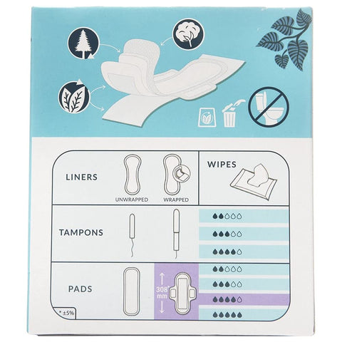 Ultra Pads,Organic Cotton Cover,Long Natracare 10 Pads Box