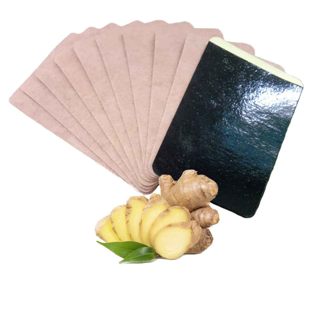 GreenHB 100 Pcs Ginger Patches Herbal Ginger Foot Pads Lymphatic Drainage Patches