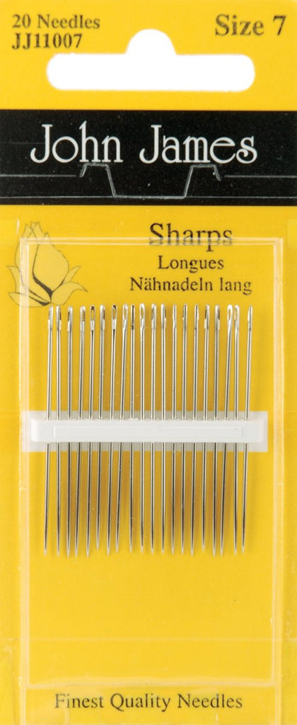 John James Sharps Hand Needles-Size 7 20/Pkg, White