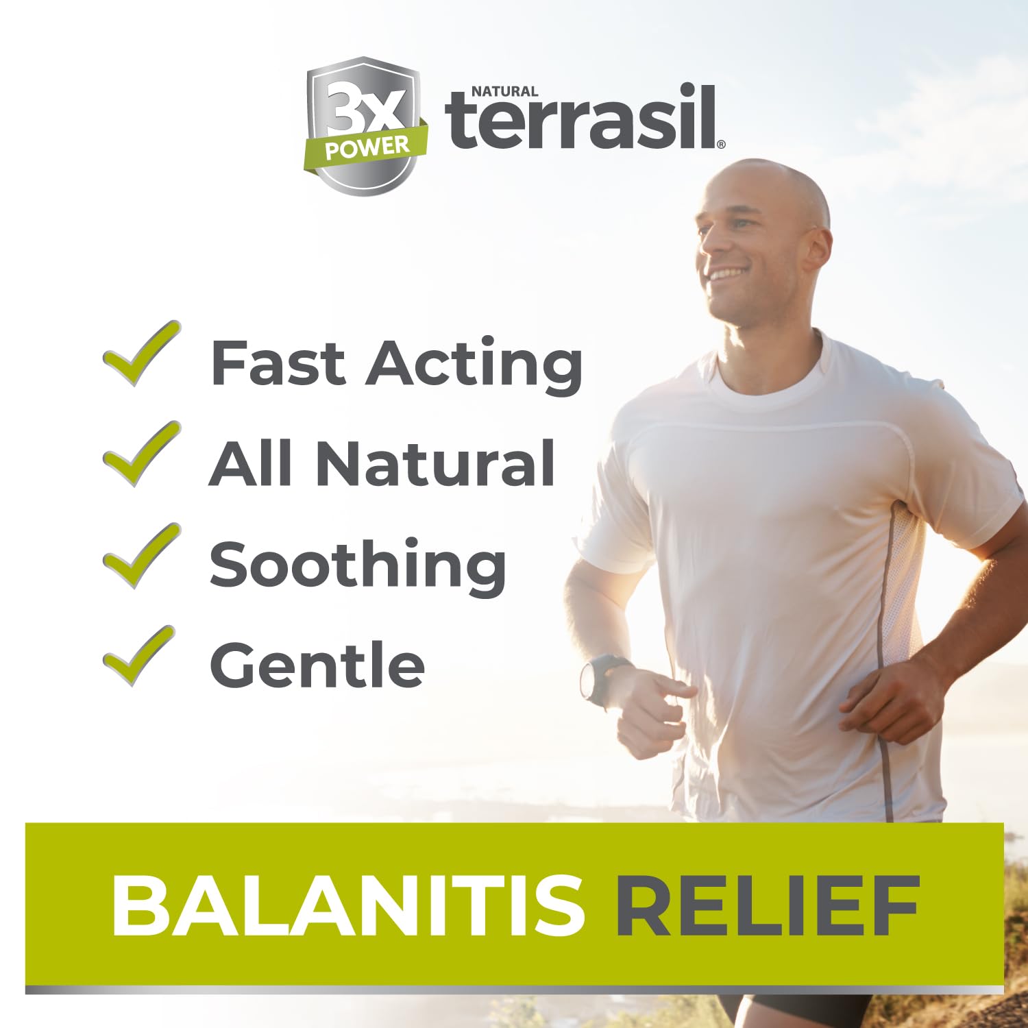 terrasil Balanitis Relief, Balanitis Treatment for Men, Soothing Foreskin Cream for Relief from Symptoms of Irritation, Itch, Re