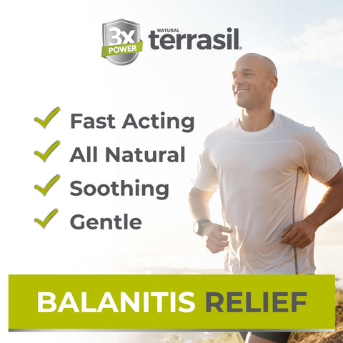 terrasil Balanitis Relief, Balanitis Treatment for Men, Soothing Foreskin Cream for Relief from Symptoms of Irritation, Itch, Re