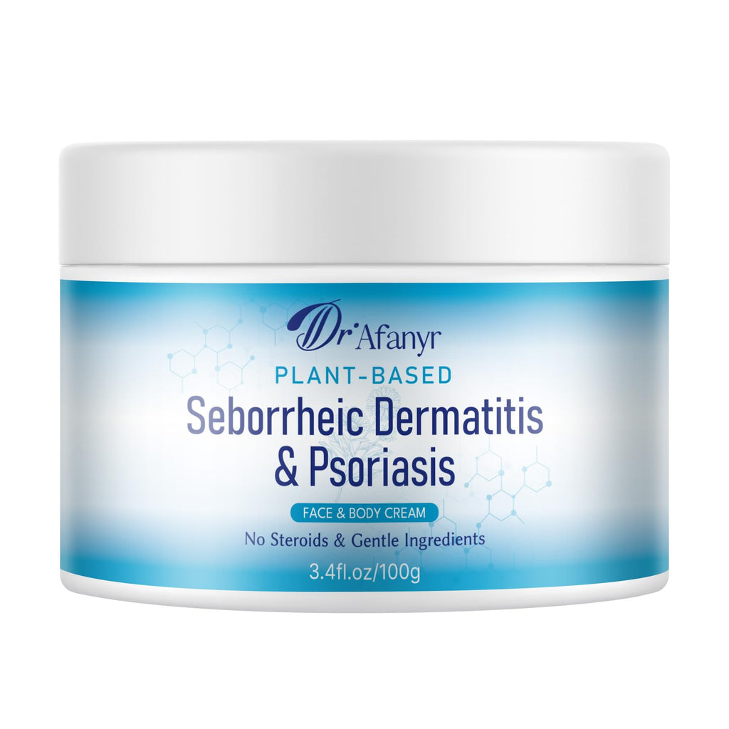 DR.Afanyr Seborrheic Dermatitis Psoriasis Care Cream - Dry Scalp Face & Body Moisturizer with Anti Itch & Dandruff Relief, Daily
