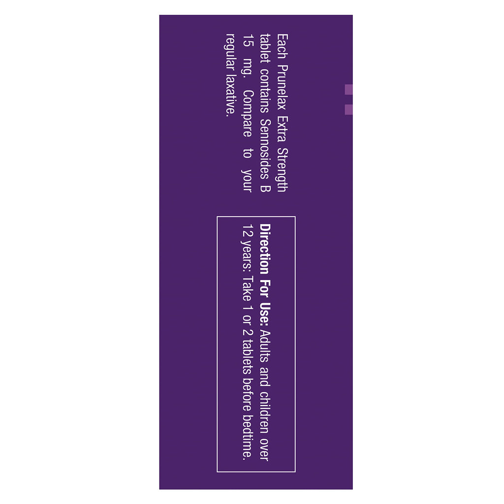 Prunelax Tablets - Extra Strength Natural Laxative Supplement Containing High Strength Senna for Constipation Relief & Restore N