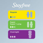 Stayfree Ultra Thin Overnight Pads with Wings, For Women, Reliable Protection and Absorbency of Feminine Moisture, Leaks and Per