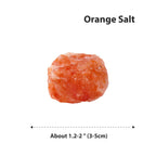 Apengshi Orange Salt Raw Crystals 2PCS Natural Rough Rocks Healing Crystal and Stones DIY Raw Stones Meditation Fountain Garden