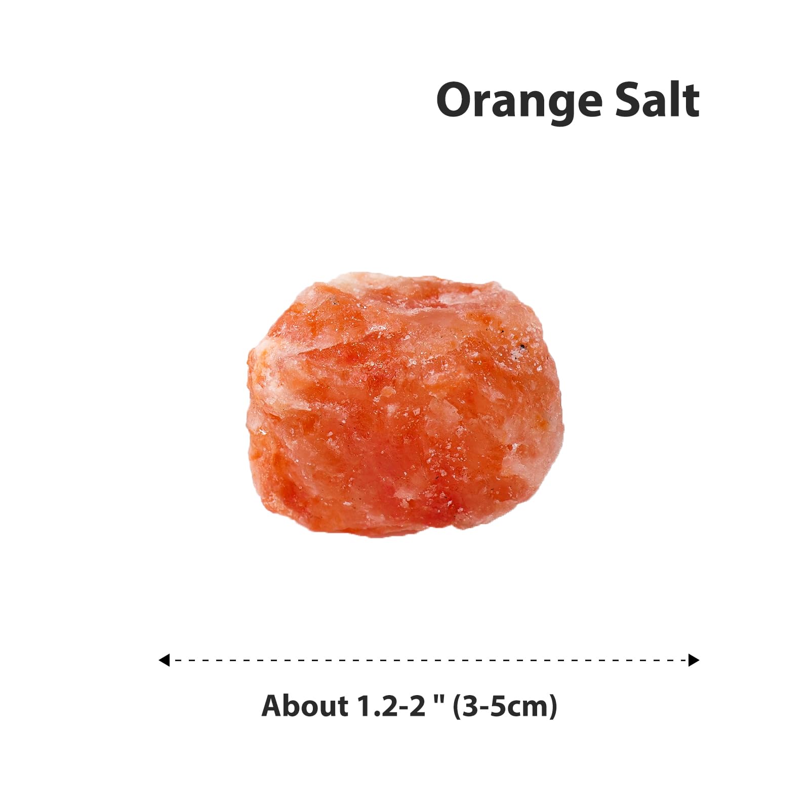 Apengshi Orange Salt Raw Crystals 2PCS Natural Rough Rocks Healing Crystal and Stones DIY Raw Stones Meditation Fountain Garden