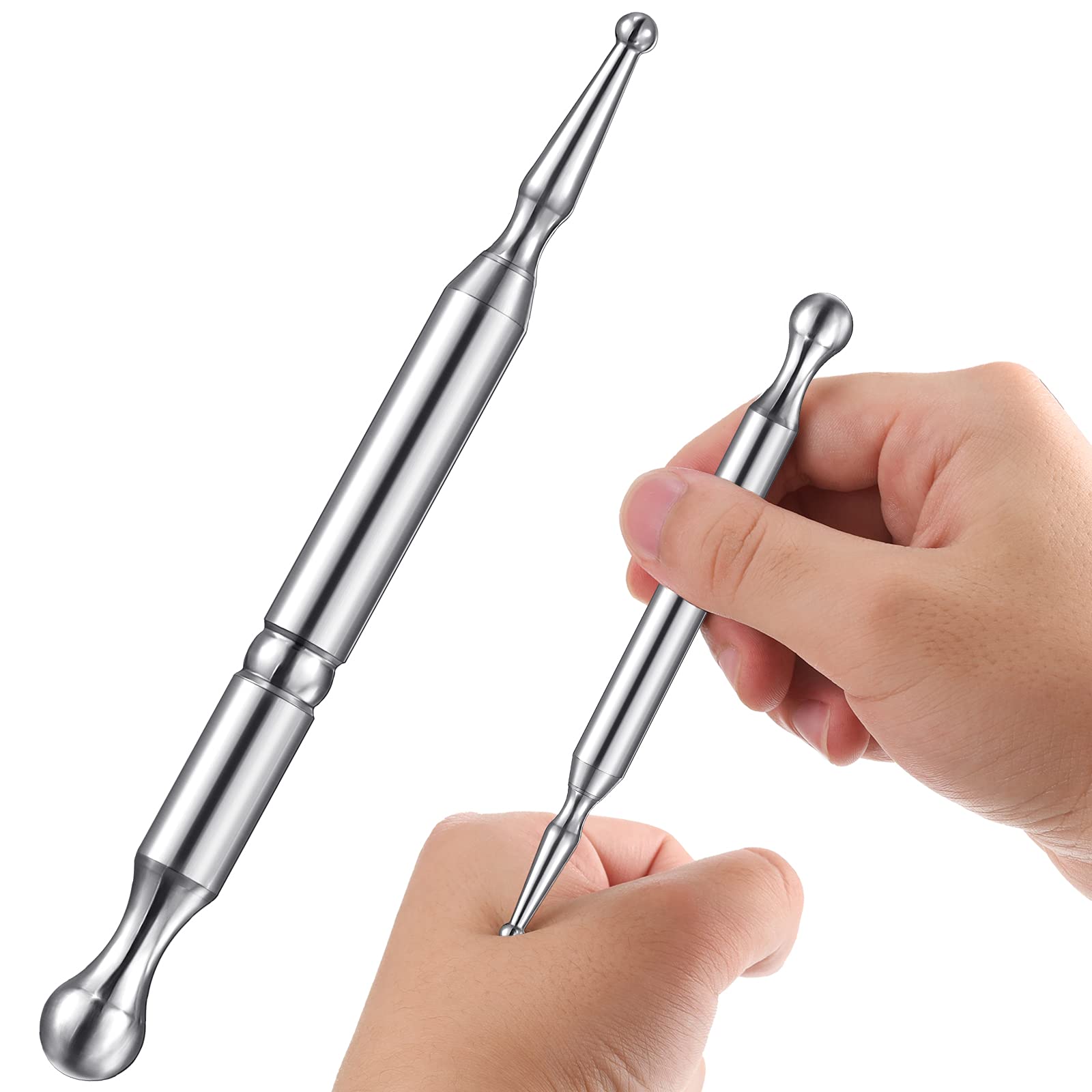 Stainless Steel Acupressure Bar Massage Pen Manual Acupressure Pen-Deep Tissue Massage Tool Relaxing Acupuncture Tools Massage T