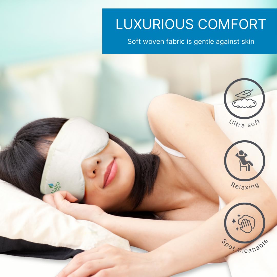 NatraCure Steam Heated Eye Mask - Warm Compress for Eyes, Microwavable Eye Mask for Dry Eyes, Stye Eye Treatment, Dry Eye Mask,